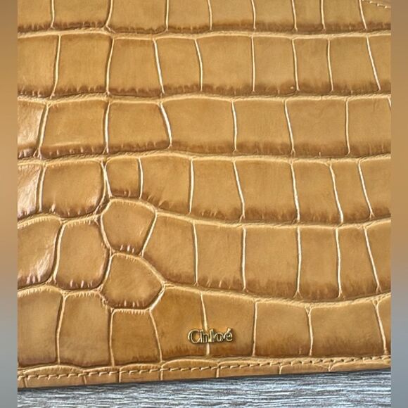 Walden Croc-Embossed Leather iPad Clutch Bag - Picture 6 of 6